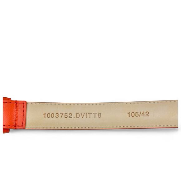 NIB Versace Belt Size Small 105cm 42” Medusa Orange Leather $500 main image 2